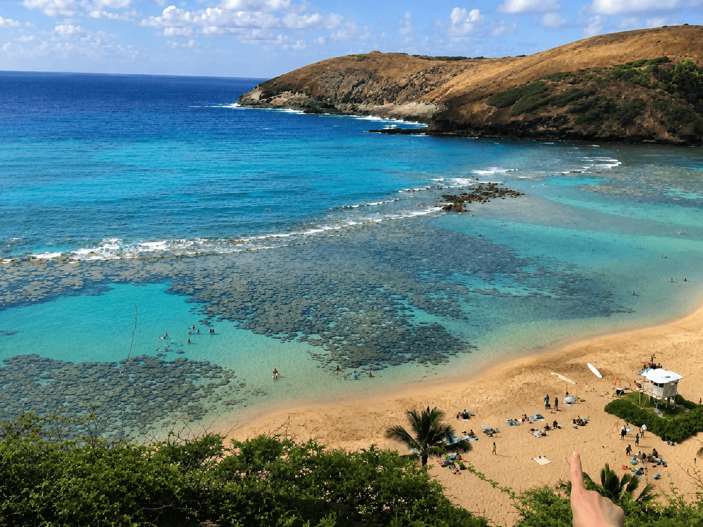 オアフ島ハナウマ湾の絶景