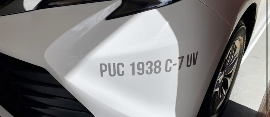 運行車両の車体に表示されたハワイ州PUC認可番号 PUC 1938 C-7